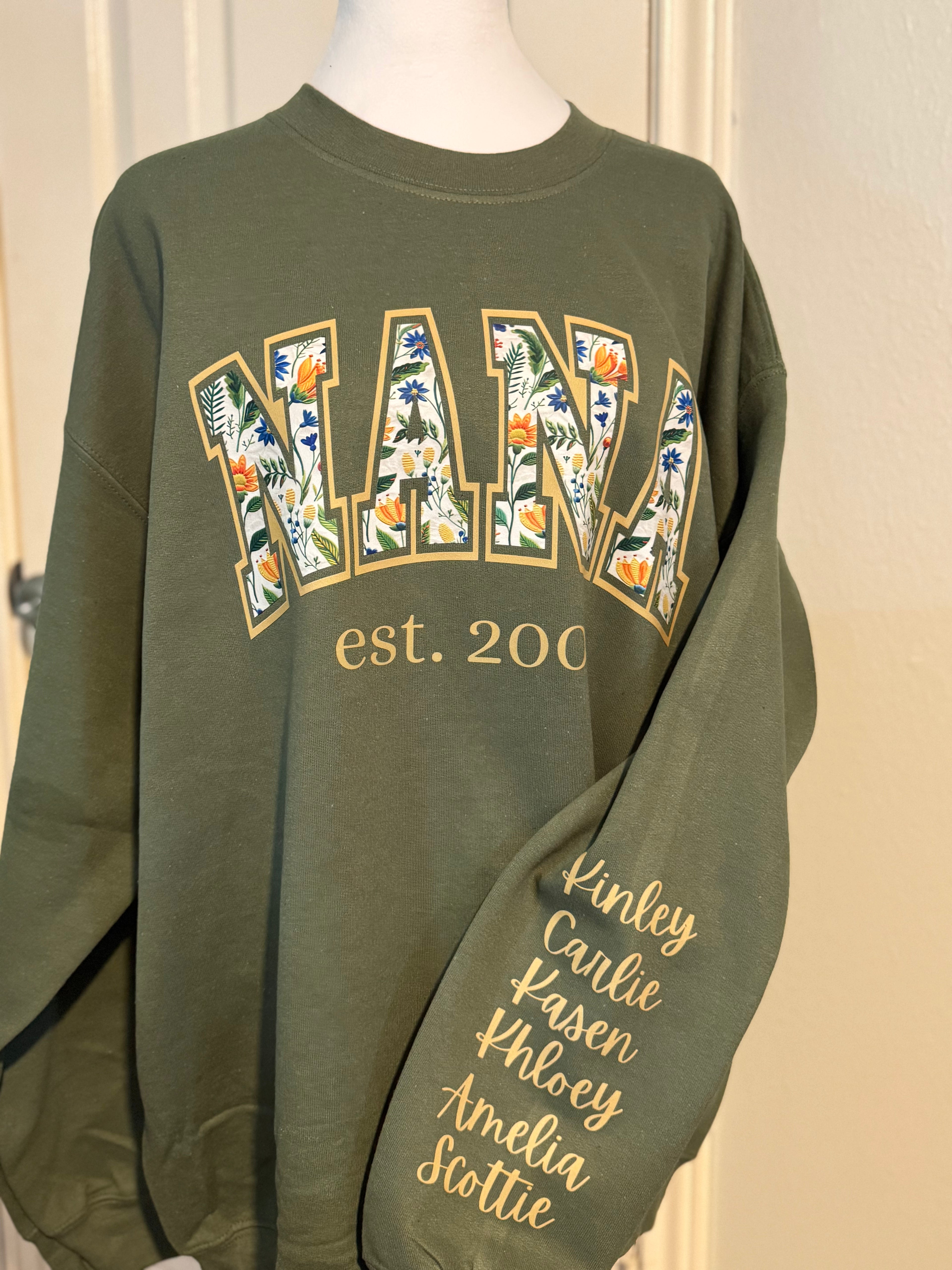 Personalized Floral Sweatshirt